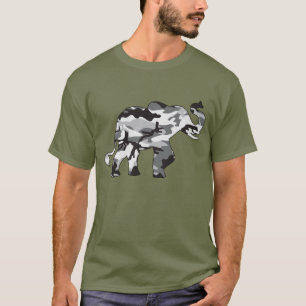 Elephant made up of grey Camouflage T-Shirt