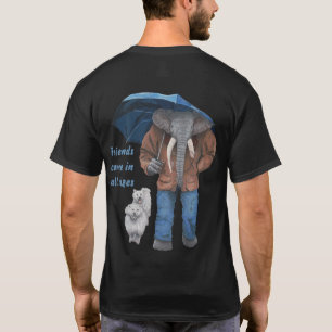 Elephant Man Dog Walking Fantasy Art Shirt