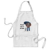 Elephant Man Walking Dogs Fantasy Art Apron