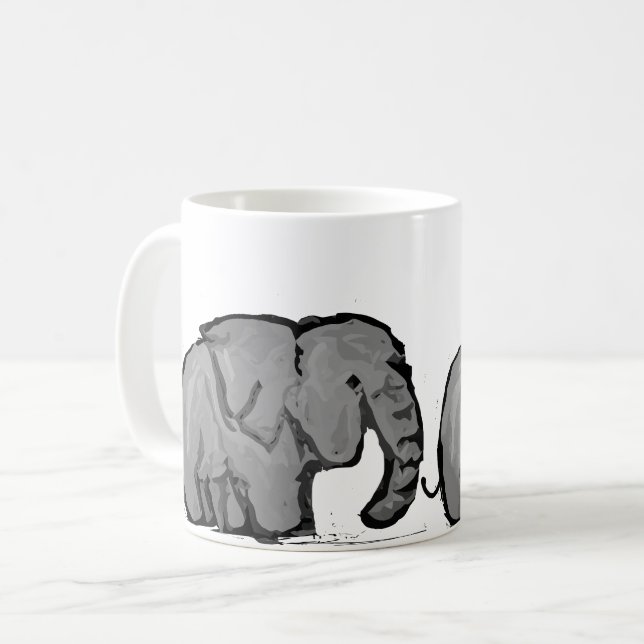 Elephant March Coffee Mug (Front Left)