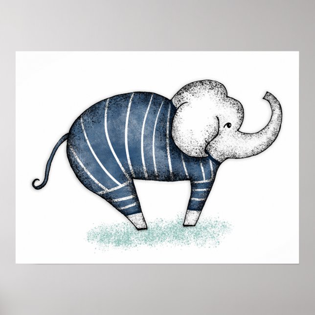 Elephant Models Swimming Costume Poster Wall Art (Front)