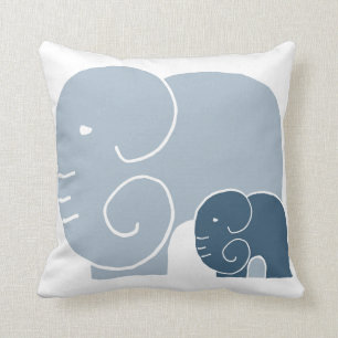 Elephant Mom & Baby throw cushion