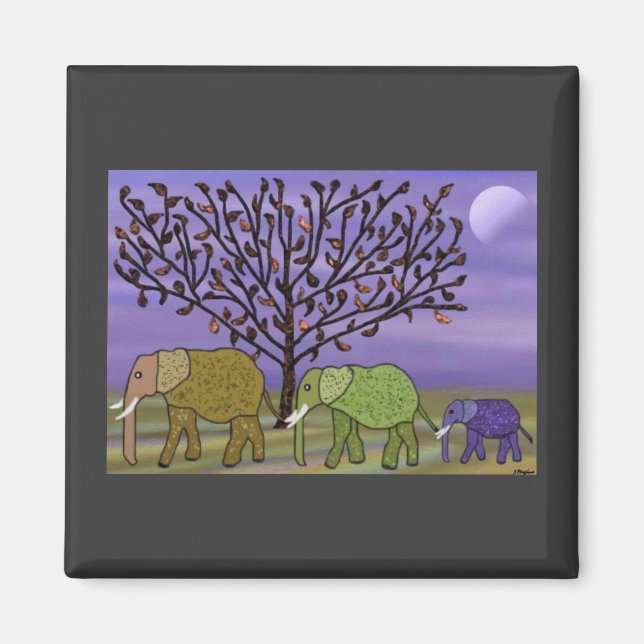 Elephant Moon Magnet (Front)