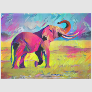 Elephant Mother Watercolor Tissue Paper