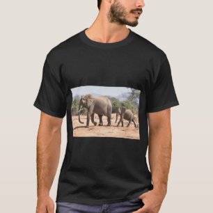 Elephant Mother With Child, Zambia. T-Shirt