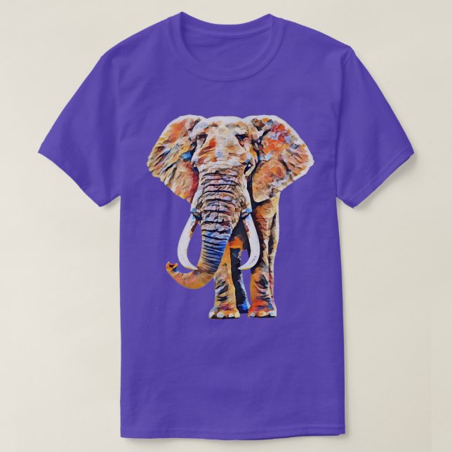 Elephant Motif african Animals Mammal colourful El T-Shirt (Design Front)