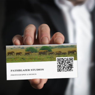 Elephant Mountain   Wildlife Photography   Business Card