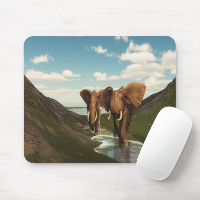 Elephant Mouse Mat (With Mouse)