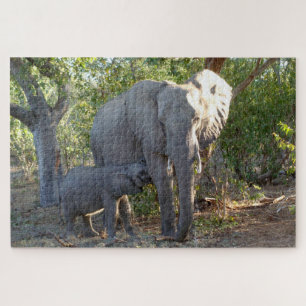 Elephant Mum and Baby  20 x 30Jigsaw Puzzle