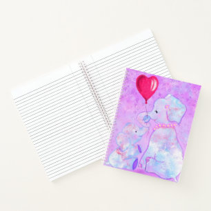 Elephant Mum and Baby Notebook