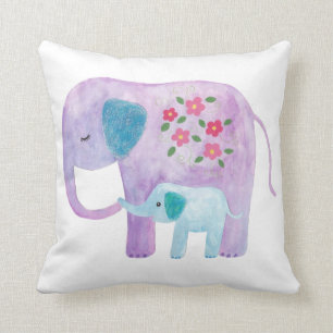 Elephant Mum & baby Pillow Cute Elephant Cushion