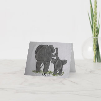Elephant Mummy & Baby- Truest Love Card
