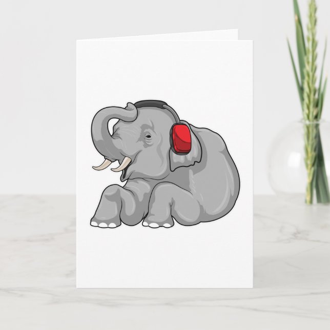 Elephant Music Headphone Card (Front)