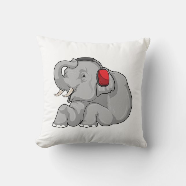 Elephant Music Headphone Cushion (Front)