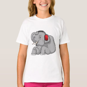 Elephant Music Headphone T-Shirt