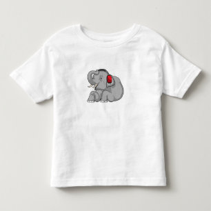 Elephant Music Headphone Toddler T-Shirt