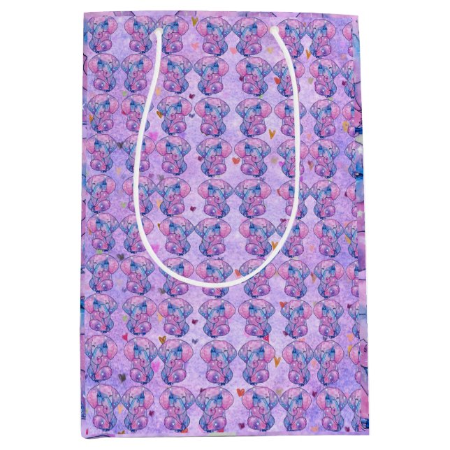 Elephant named Acorn Medium Gift Bag (Front)