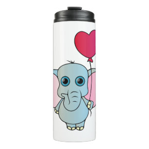 Elephant, Nature, Balloon Thermal Tumbler