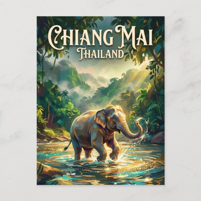 Elephant Nature Park Thailand Postcard (Front)