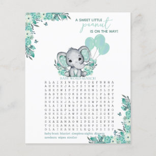 Elephant Neutral Baby Shower Game
