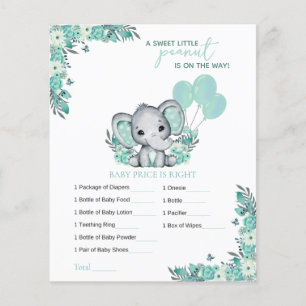 Elephant Neutral Baby Shower Game