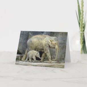 Elephant Newborn Baby & Mum Card