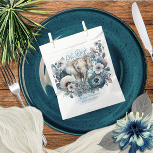 Elephant Oh Boy Blue Floral Baby Shower Favour Bags
