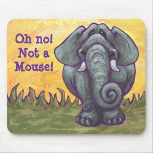 Elephant Oh No not a Mouse Mouse Mat