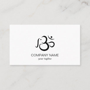 Elephant OM Symbol Modern Cute Animal Business Card