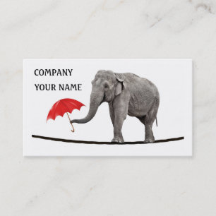 Elephant on a tightrope business card
