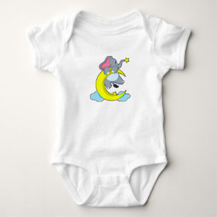 Elephant on Clouds Baby Bodysuit