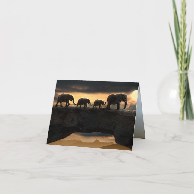 Elephant on Natural Land Bridge Card (Front)