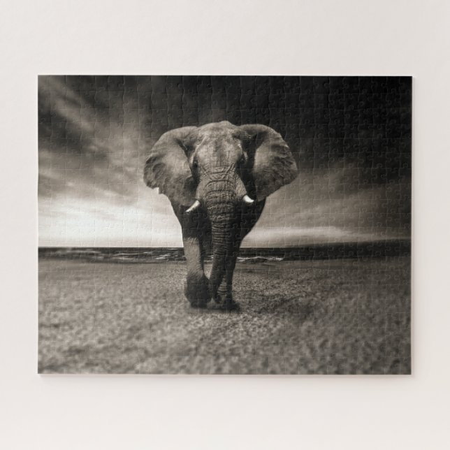 Elephant on the Run Jigsaw Puzzle (Horizontal)