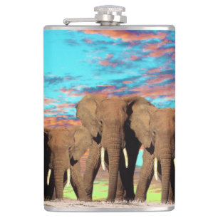 Elephant Opal Sunrise, Hip Flask
