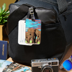 Elephant Opal Sunrise, Luggage Tag