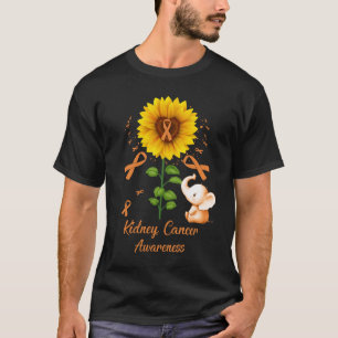 Elephant Orange Ribbon Kidney Cancer Awareness Sun T-Shirt