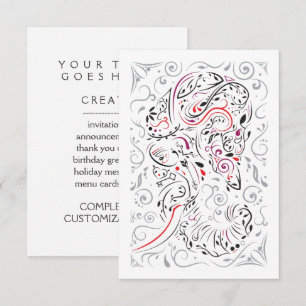 elephant ornate invitation