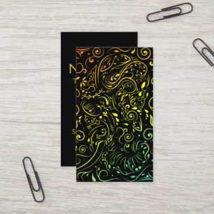 elephant ornate summer fade business card