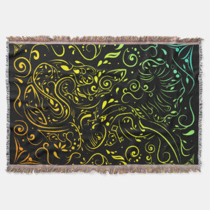 elephant ornate summer fade throw blanket