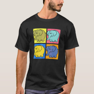 Elephant Outline Zoo Animal Elephant Tusker Men W T-Shirt