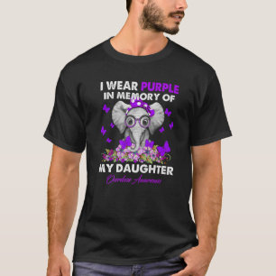 Elephant Overdose Awareness I Wear Purple For My D T-Shirt