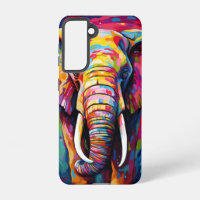 elephant painted in bright colours