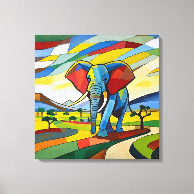 Elephant Painting - Canvas Art Print (Front)