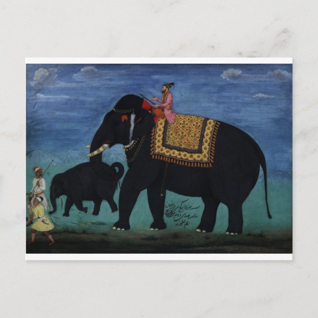 Elephant Painting Postcard (Front)