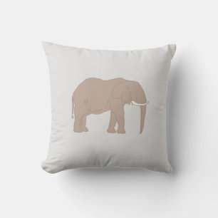 Elephant Painting Safari IllustrationThrow Pillow