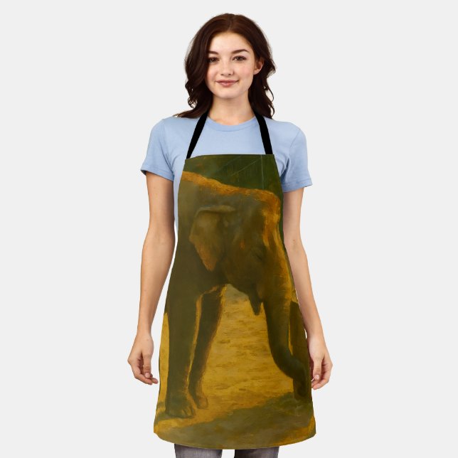 Elephant Pair in Sanctuary Setting Apron (Worn)