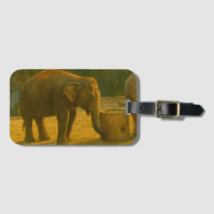 Elephant Pair in Sanctuary Setting Luggage Tag