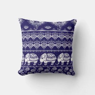 Elephant, paisley: tribal vintage pattern. cushion