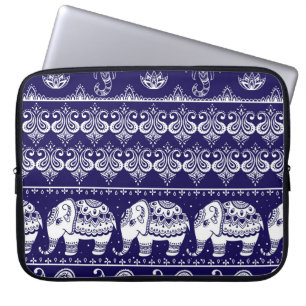 Elephant, paisley: tribal vintage pattern. laptop sleeve
