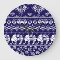 Elephant, paisley: tribal vintage pattern.